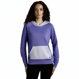 Gaiam Women's Size Small Vintage Indigo Blue Hudson Colorblock Hoodie Top NWT